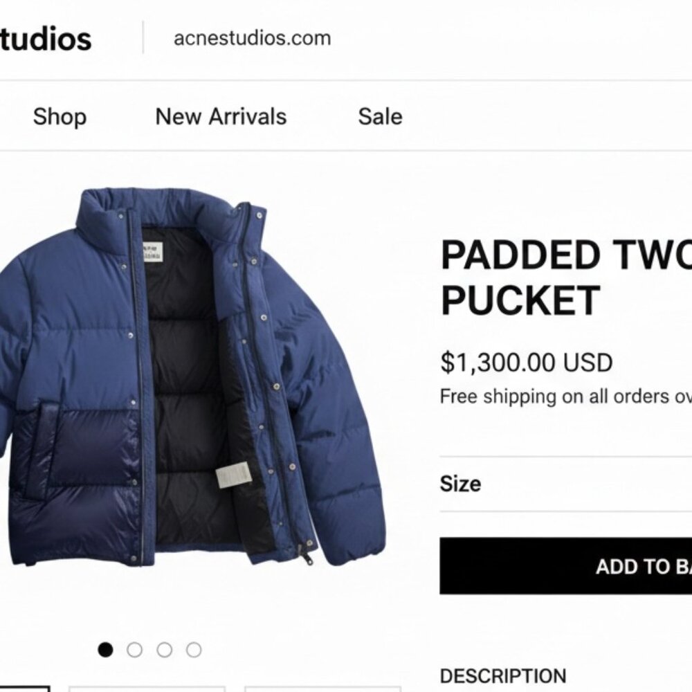 Acne Studios Padded Two-Tone Puffer
